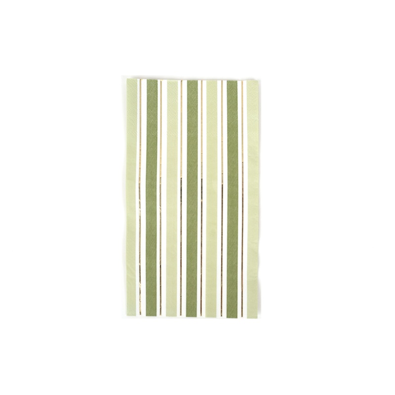 Green Striped Guest Towels