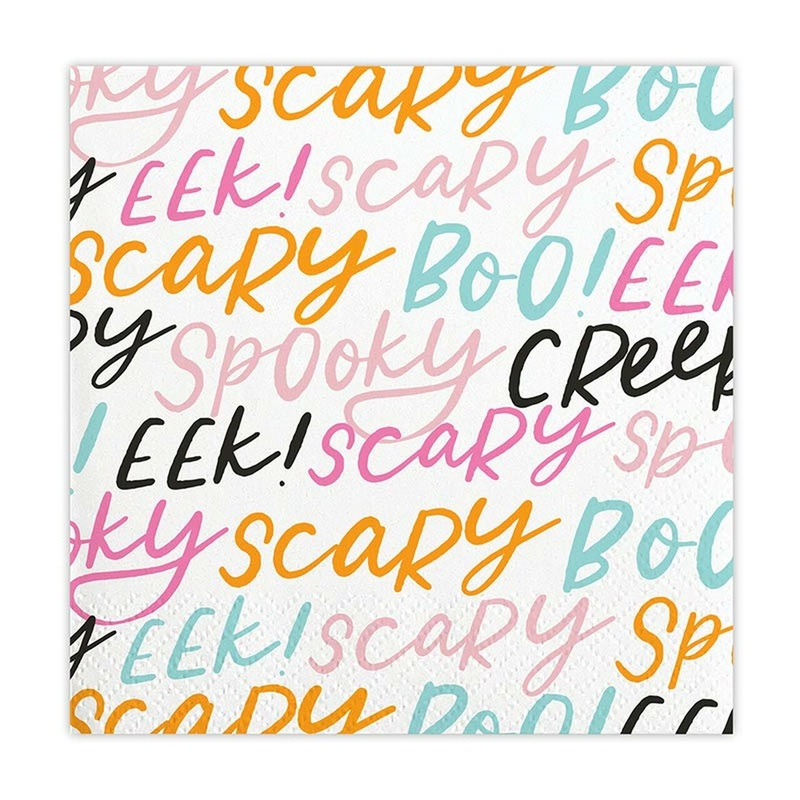 Halloween Words Beverage Napkins