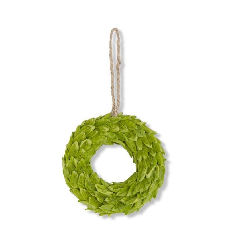 Medium Light Green Petal Wreath Ornament