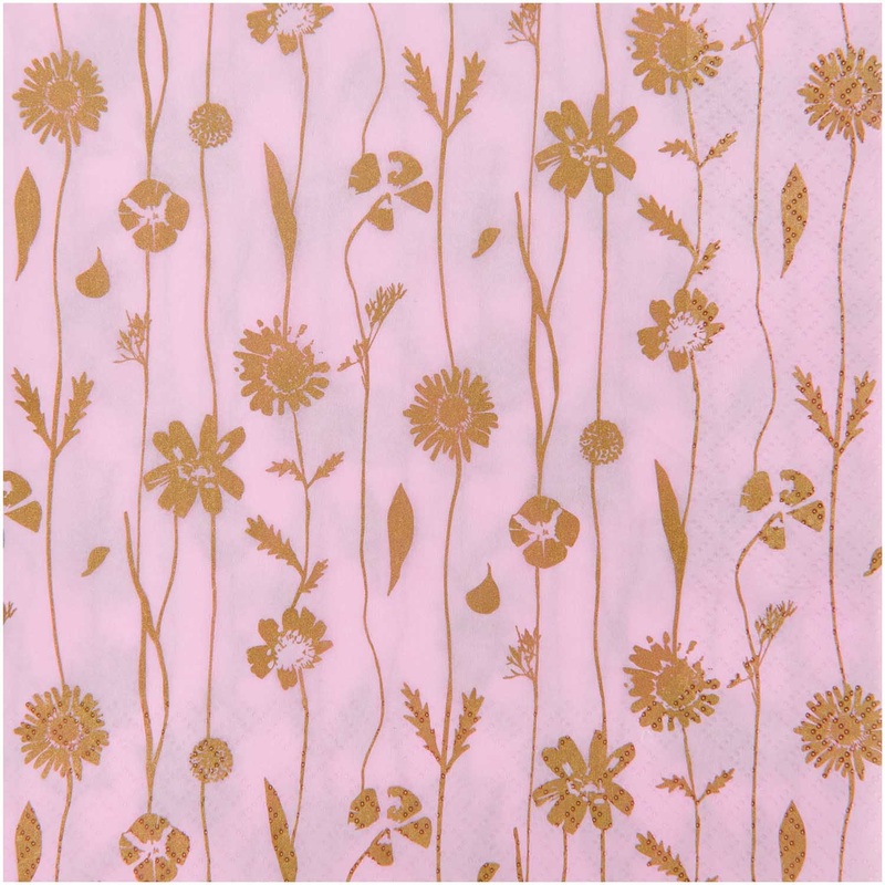 Pink Tendrils Dinner Napkins