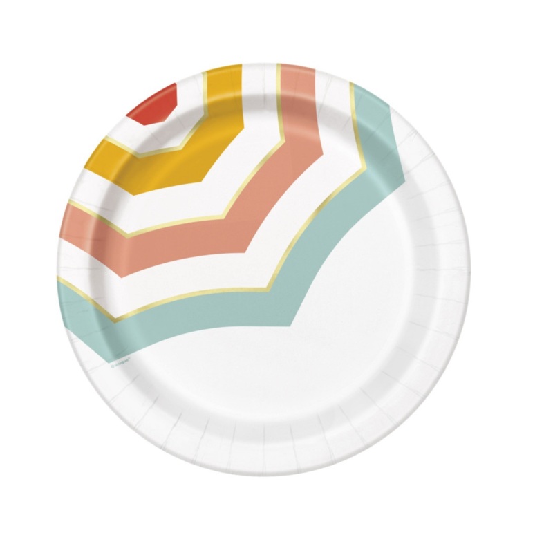 Poolside Summer Umbrella Dinner Plate