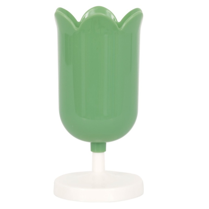 Sage Flower Shaped Plastic Cup