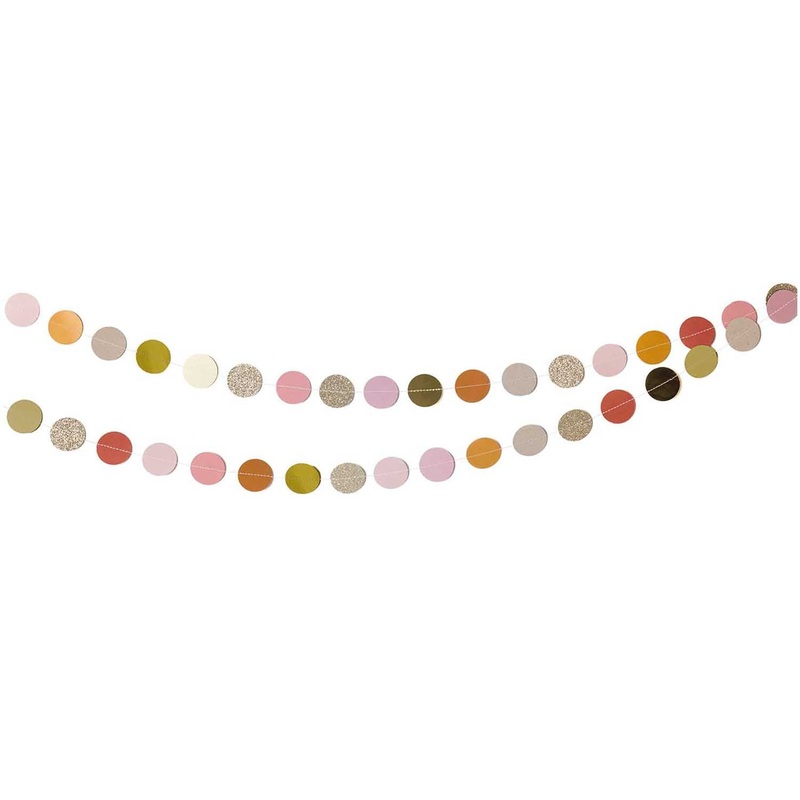 Sewn Pastel Circles Garland