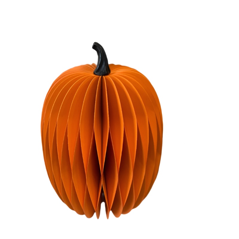 Tall Orange  Honeycomb Paper Pumpkin