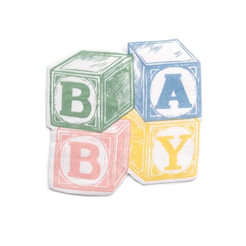 Baby Blocks Beverage Napkins