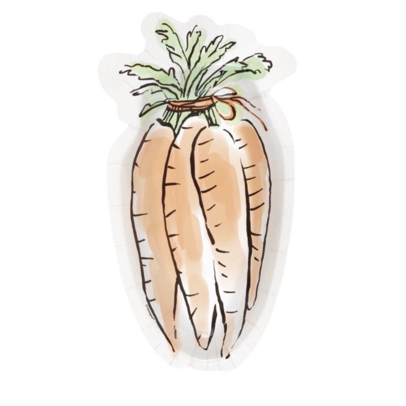 Dainty Easter Carrot Shaped Appetizer Plates