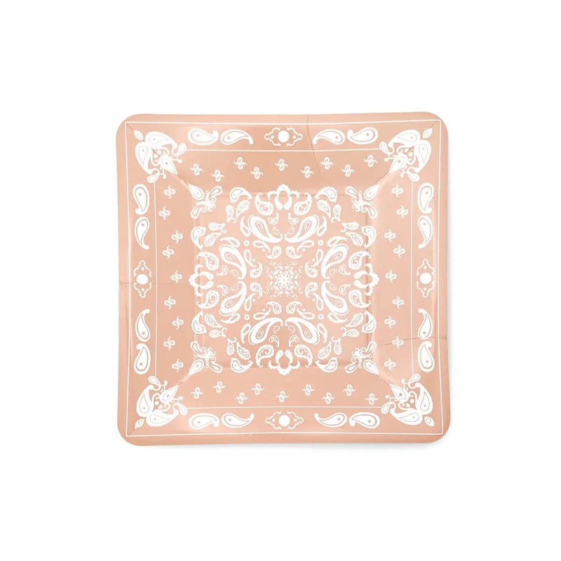 Dusty Champagne Bandana Dessert Plates