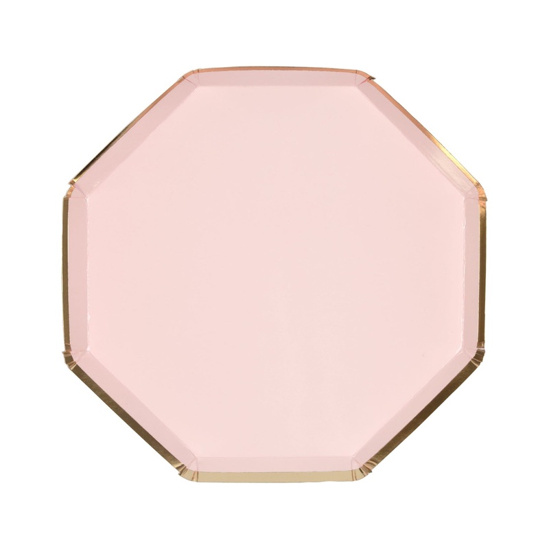 Dusty Pink Dessert Paper Plates