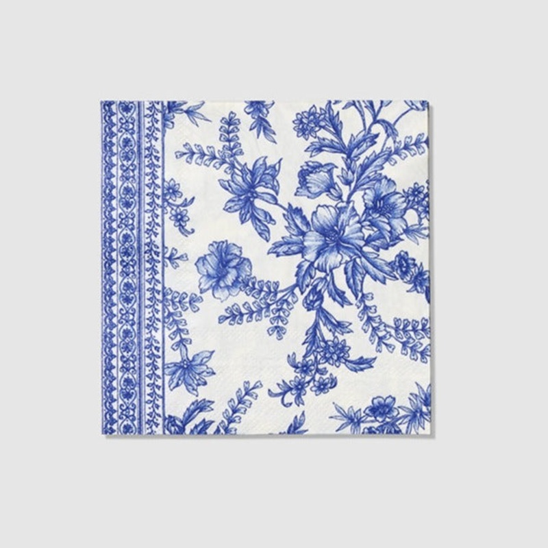 French Toile Beverage Napkins