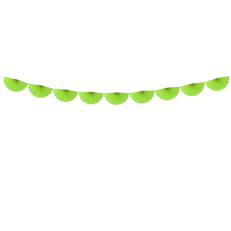 Green Apple Tissue Paper Small Rosettes Garland