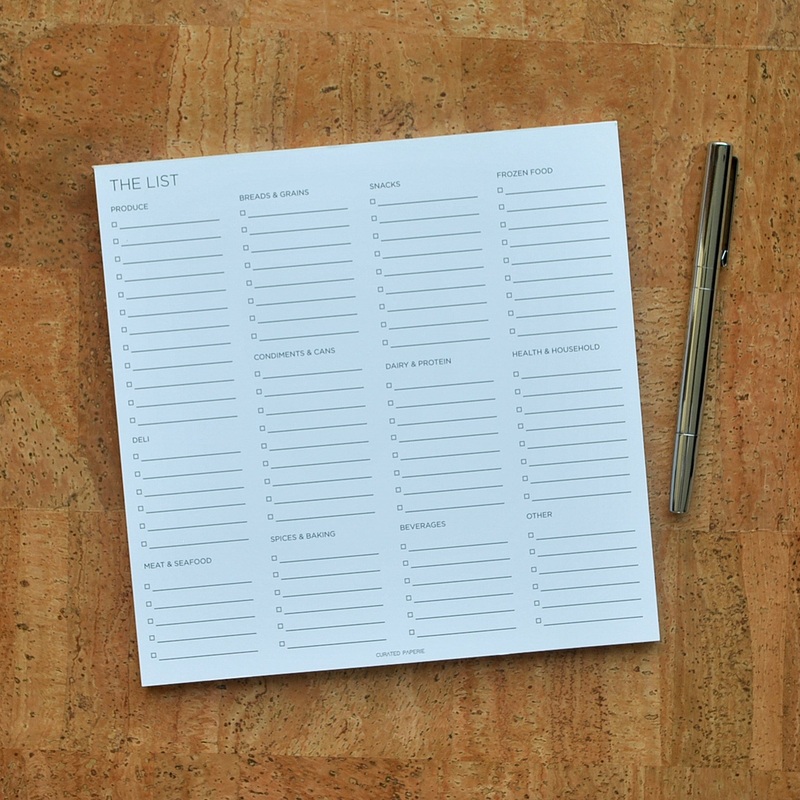 Grocery List Notepad