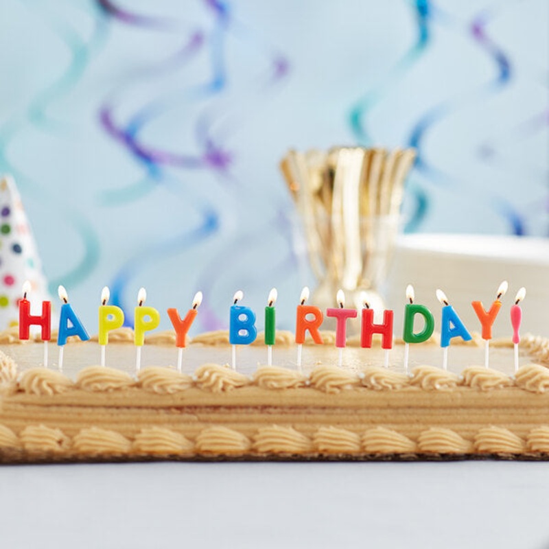 Happy Birthday Primary Color Candles