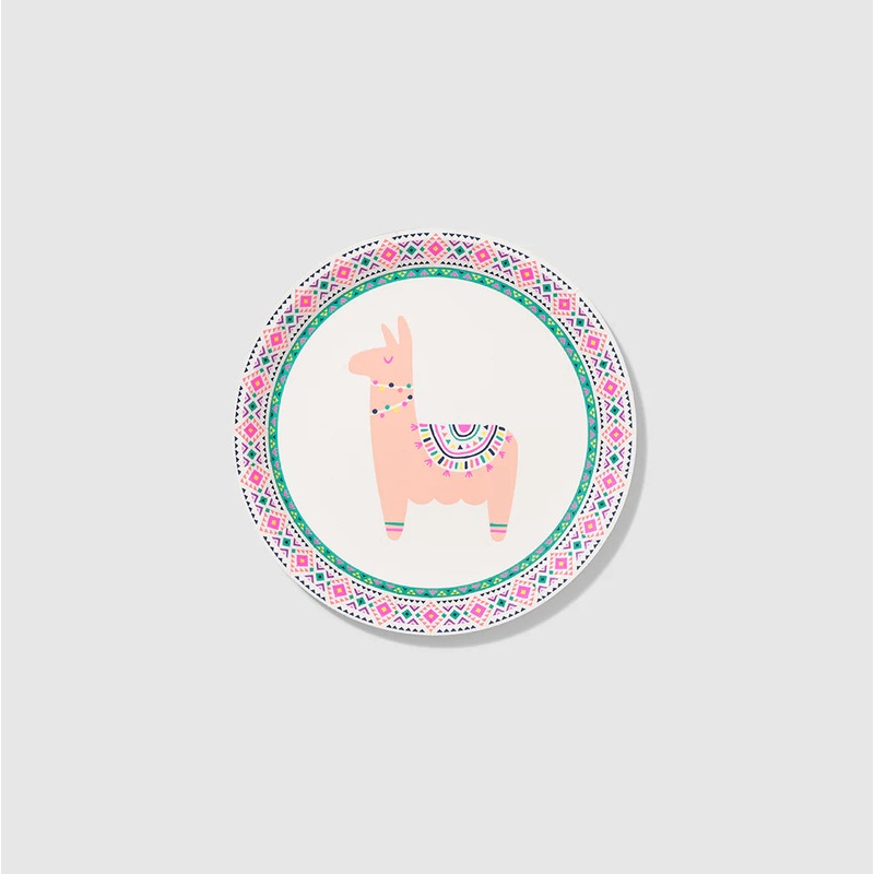Happy Llama Dessert Paper Plate