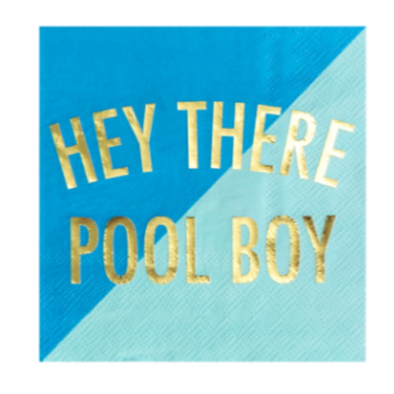 Hey There Pool Boy Beverage Napkins