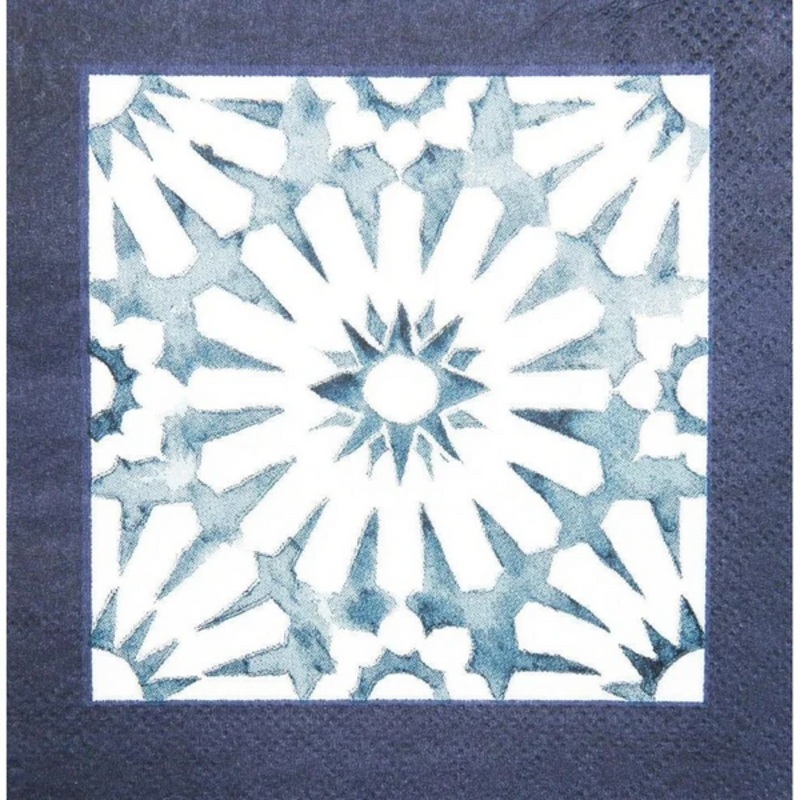 Indigo Batik Beverage Napkins