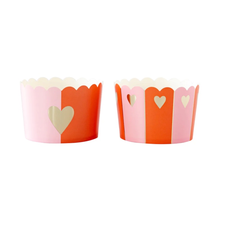 Jumbo Gold Half Heart Baking/ Food Cups