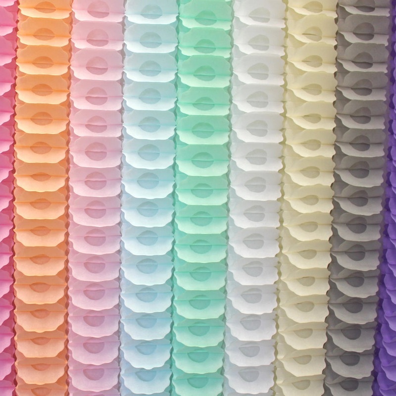 Light Pink Oval Tissue Paper Garland