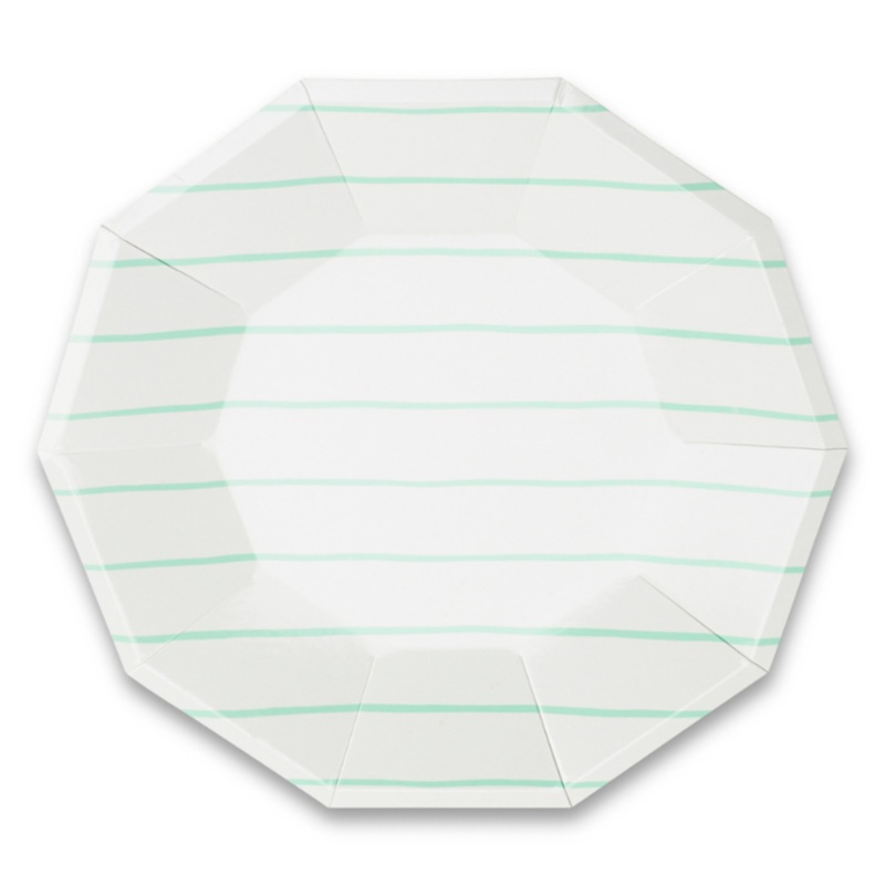 Mint Frenchie Dinner Paper Plates