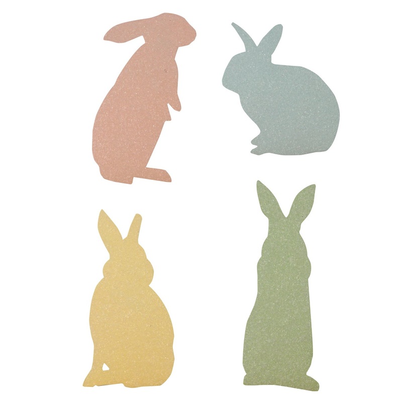Pastel Bunny Silhouette