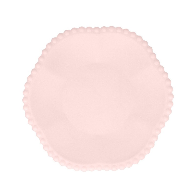 Pink Dot Edged Flower Compostable Side Plates