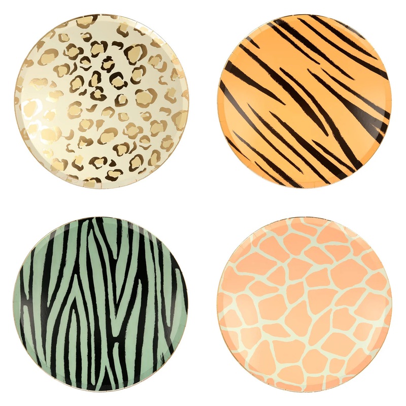 Safari Animals Print Dinner Paper Plates