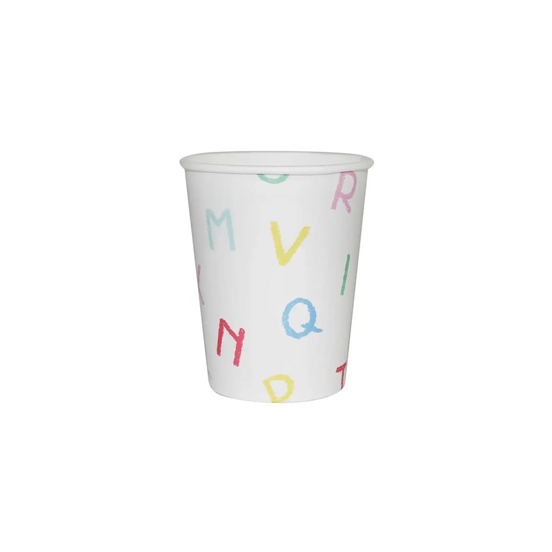 Back To School Alphabet Cups