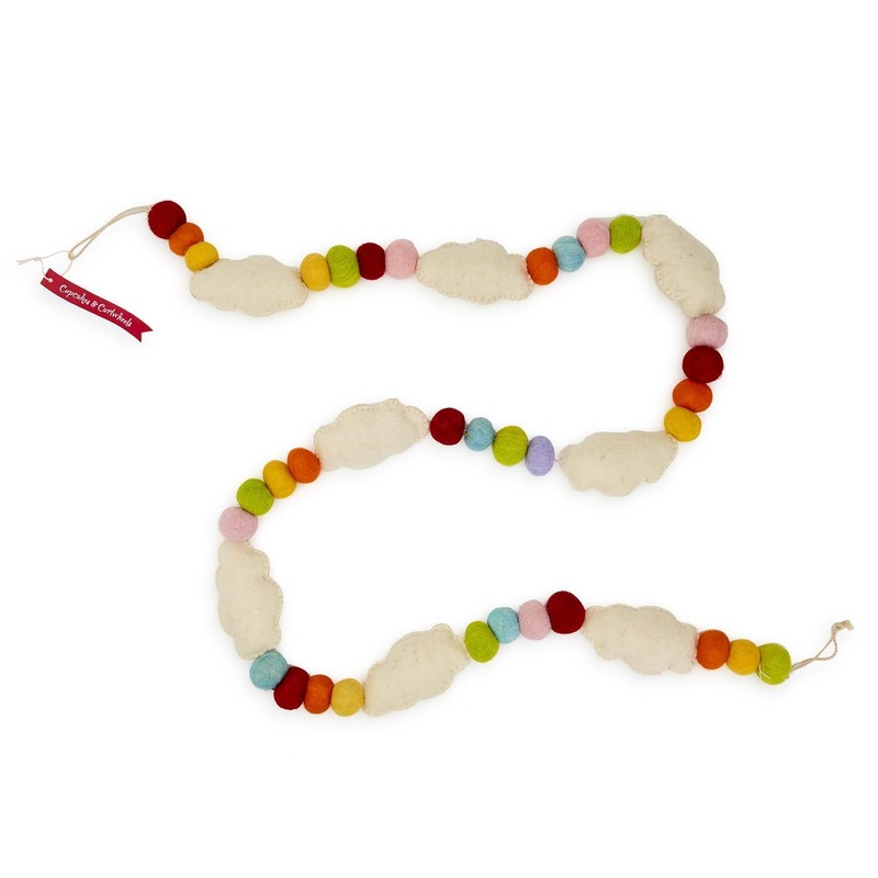 Clouds Merry Making Wool Felt Garland