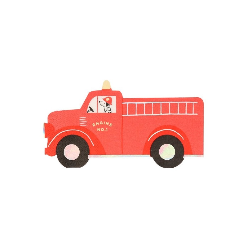 Fire Truck Beverage Napkins