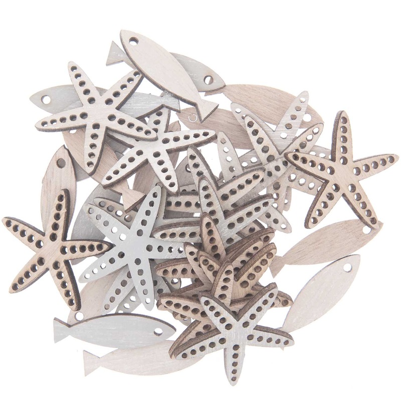 Grey Starfish Confetti