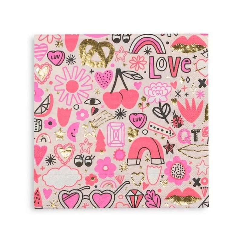 Love Notes Dinner Napkins