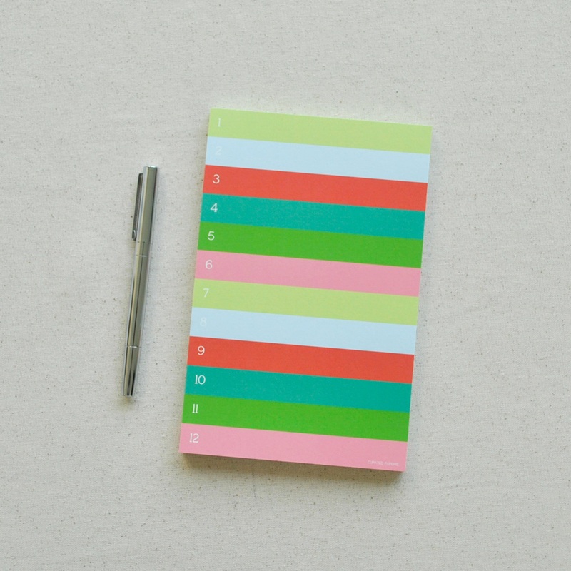Pastel Striped Notepad
