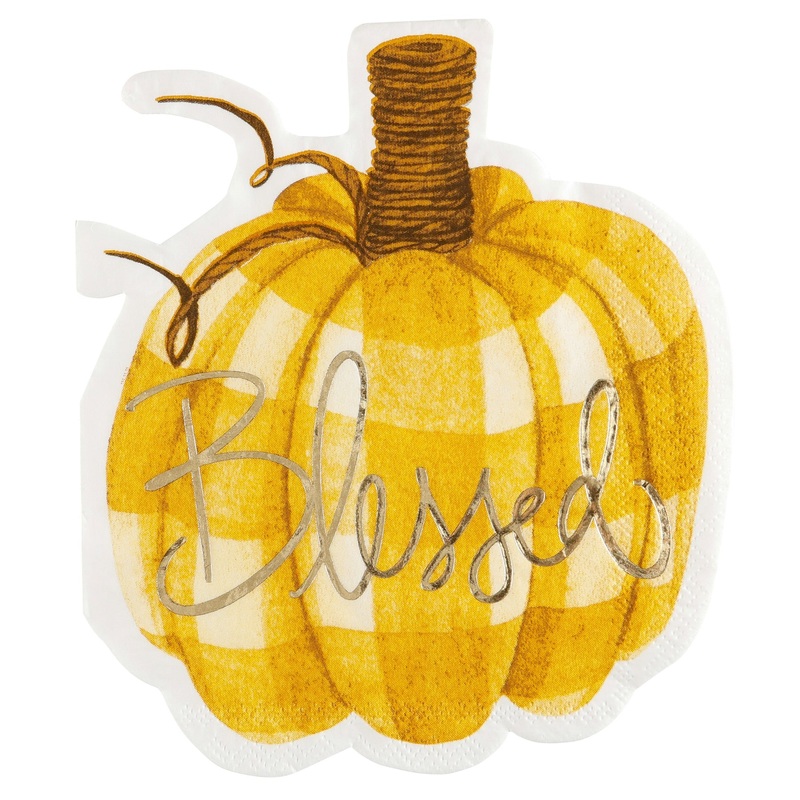 Pumpkin Die Cut Beverage Napkins
