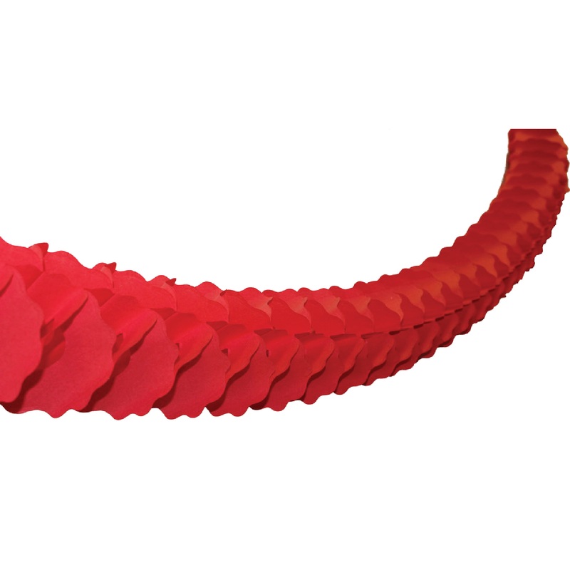 Red Oval Tissue Paper Garland