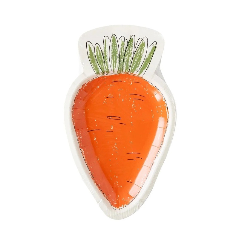 Sketchy Carrot Shaped Plate