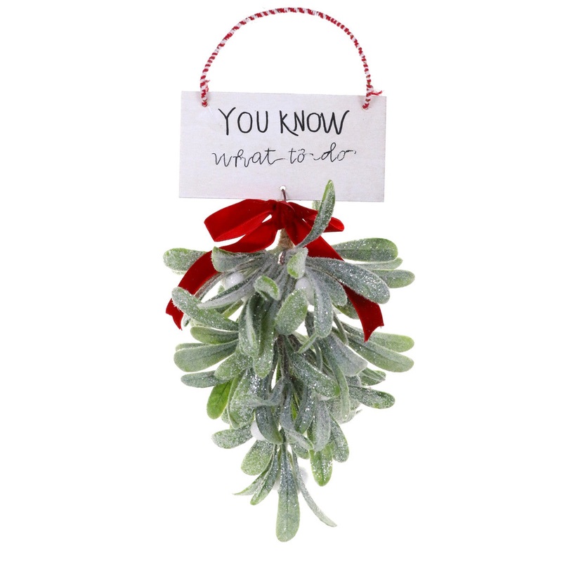 You Know What To Do Mistletoe Ornament