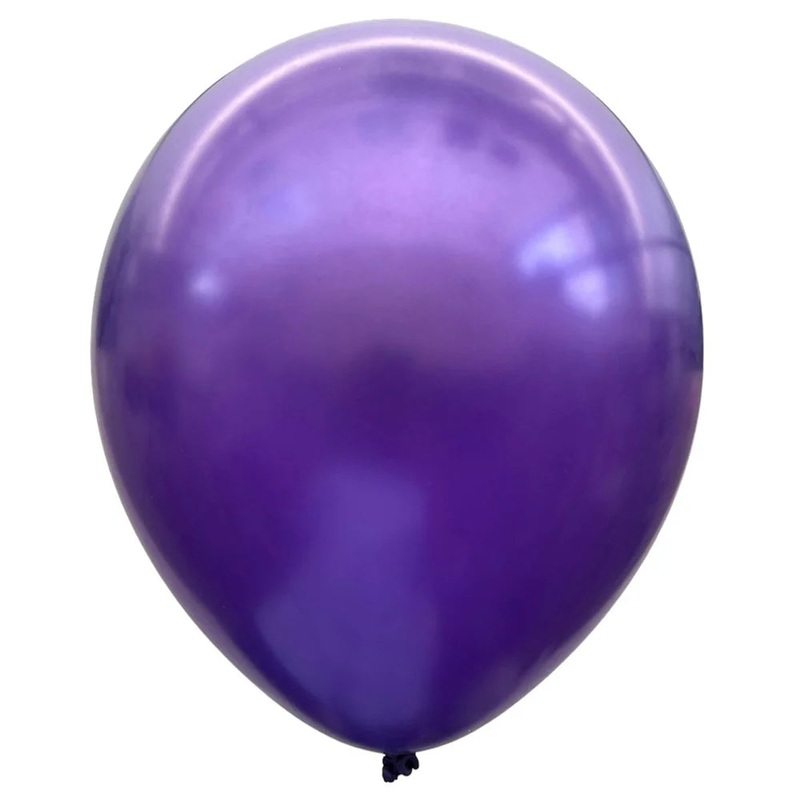 12" Metallic Latex Pearl Balloons - Purple