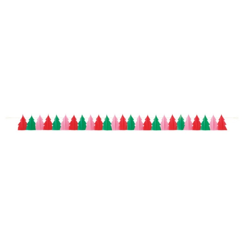 3D Christmas Tree Shaped Tissue Garland Kit