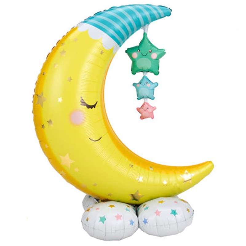 Baby Moon & Stars 3-in-1 Cluster Foil Balloon