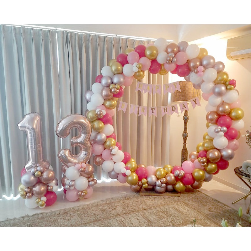 Balloon Arch Decor with Number Centerpiece [ BD25 ]