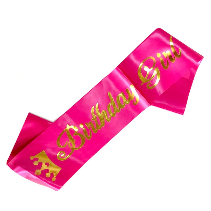 Birthday Girl Pink Party Sash