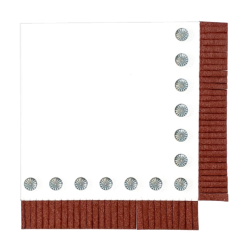 Brown Fringe Concho Beverage Napkins