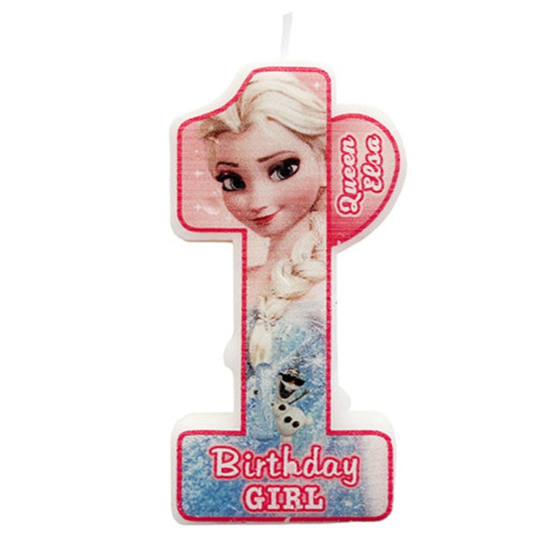 Frozen Theme 1st Birthday Candle