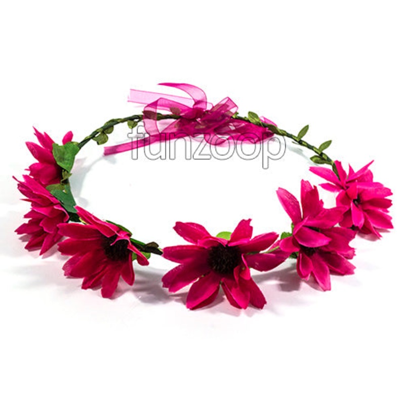 Hawaiian Flowers Crown Headband Women/Girls