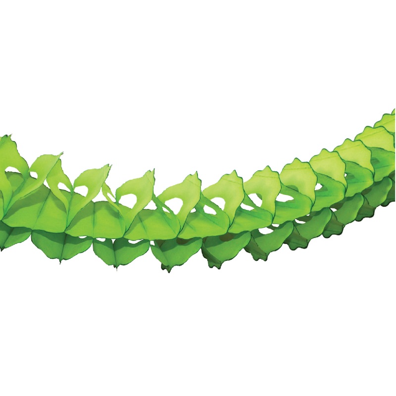Lime Green Oval Tissue Paper Garland