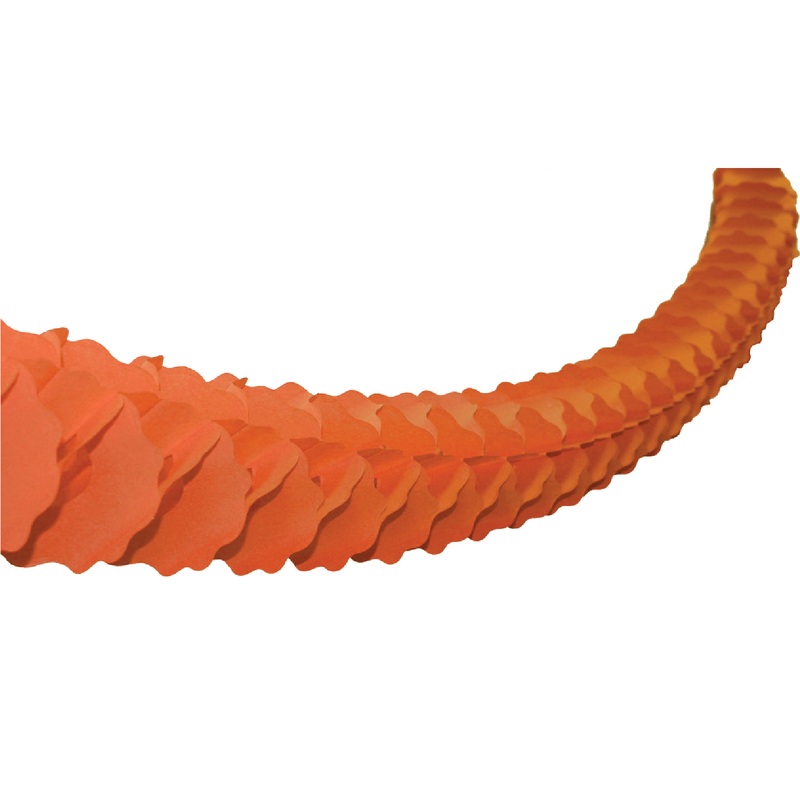 Orange Oval Tissue Paper Garland