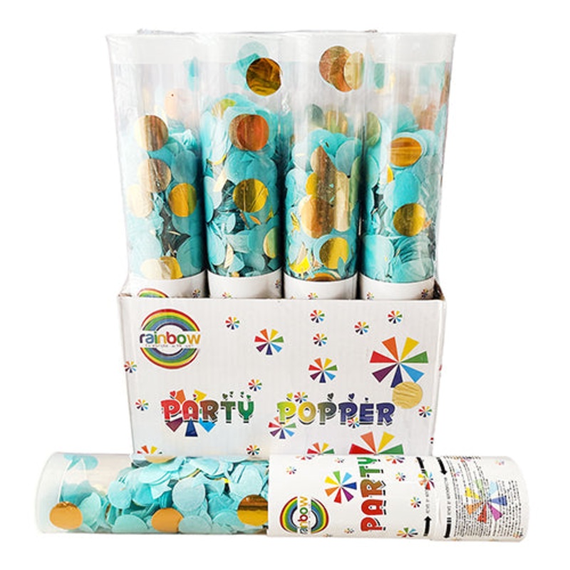 PARTY POPPER - BLUE GOLD