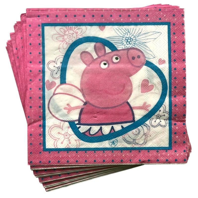 Peppa Pig Theme Napkins - NEW
