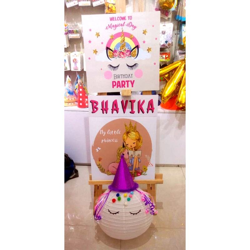Unicorn Theme Birthday Party Welcome Board [WB02]