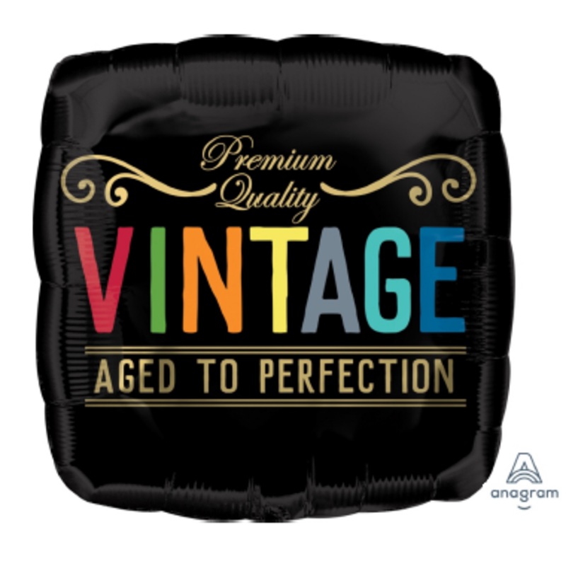 Vintage Birthday Aged to Perfection Foil Balloon