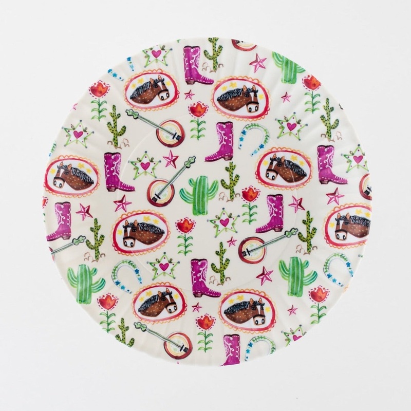 Western Melamine Dessert Plates Set
